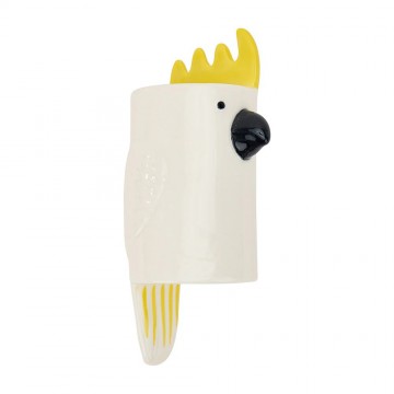 Ceramic Wall Vase | White Cockatoo Ceramic Wall Vase | White Cockatoo